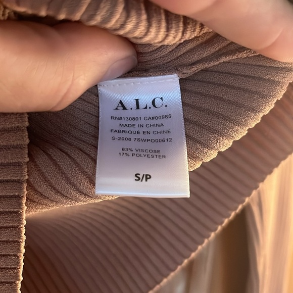 A.L.C. Declan Rib Knit Swoop-Neck, Maple - S - Picture 6 of 8